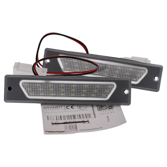 BRANDT AUTOMOTIVE Kennzeichenleuchten + Kabel LED kompatibel mit Maserati Ghibli II 1993-1995 Quattroporte IV 1996-2001