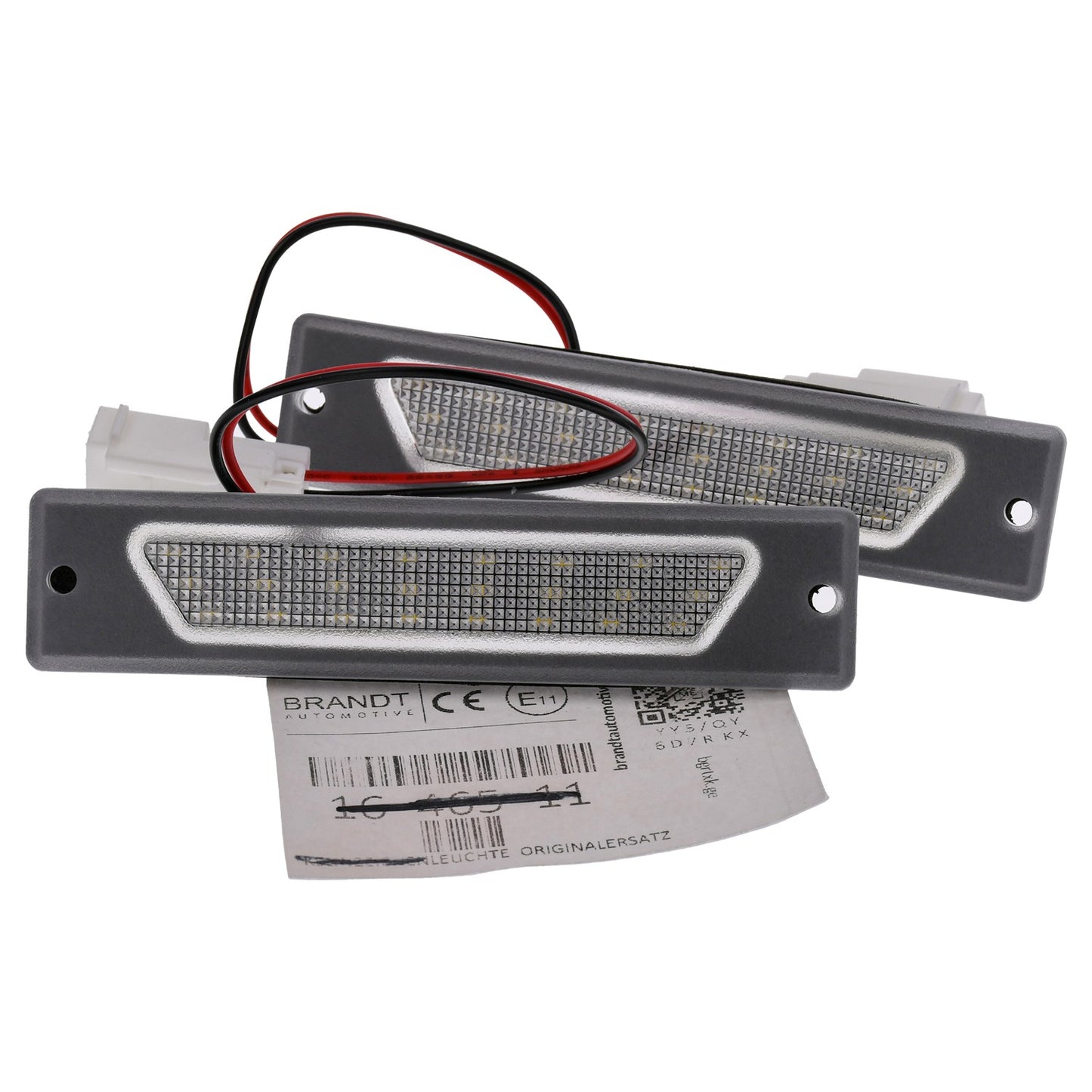 BRANDT AUTOMOTIVE Kennzeichenleuchten + Kabel LED kompatibel mit Citroen Jumper I 230 94-02 Fiat Ducato II 94-02 Peugeot Boxer I 230 94-02