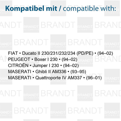 BRANDT AUTOMOTIVE Kennzeichenleuchten + Kabel LED kompatibel mit Maserati Ghibli II 1993-1995 Quattroporte IV 1996-2001