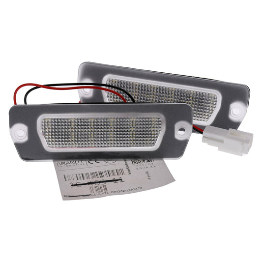 BRANDT AUTOMOTIVE Kennzeichenleuchten + Kabel LED kompatibel mit Maserati Coupe 4200 I 01-07 GranCabrio I 10-19 GranSport I 04-07 GranTurismo I 07-19 GranTurismo Sport I 12-19 Spyder 4200 I 01-07