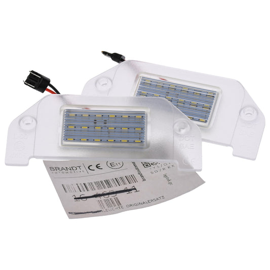 BRANDT Kennzeichenleuchten +Kabel LED kompatibel mit Chrysler 200 I JS 11-13 300 I LX 05-10 300 II LD 11-14 Sebring III JS Dodge Avenger II JS Challenger III Charger VI VII Dart VI PF Magnum II LX 05-08