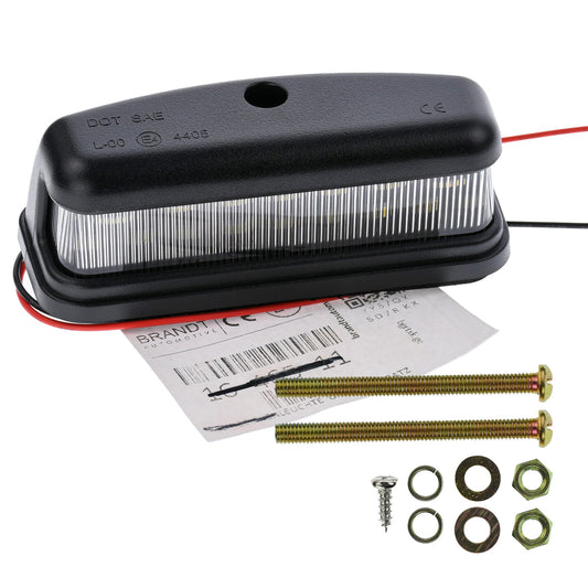 BRANDT AUTOMOTIVE Kennzeichenleuchte + Kabel LED kompatibel mit Land Rover 90 110 I Pre-Defender L316 83-89 Defender I 90 110 130 L316 90-16 Series II 58-61 Series IIa 61-71 Series III 71-85