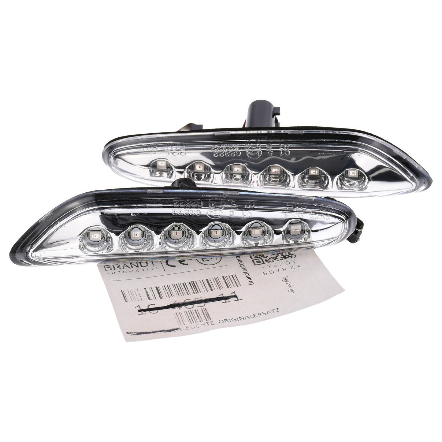 BRANDT Seitenblinker Set LED Blinker + Kabel Weiss passend für Bmw 1er E81 E87 04-11 E82 E88 07-13 3er E46 01-05 3er E90 E91 E92 E93 05-13 E60 E61 03-10 X1 E84 09-12 X3 E83 03-10 Blinkleuchten