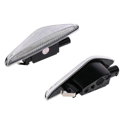 BRANDT Seitenblinker Set LED Strip Design Blinker Weiss passend für Bmw X5 E70 06-14 X3 F25 11-14 X6 E71 08-14 F72 Hybrid 09-12 Blinkleuchten