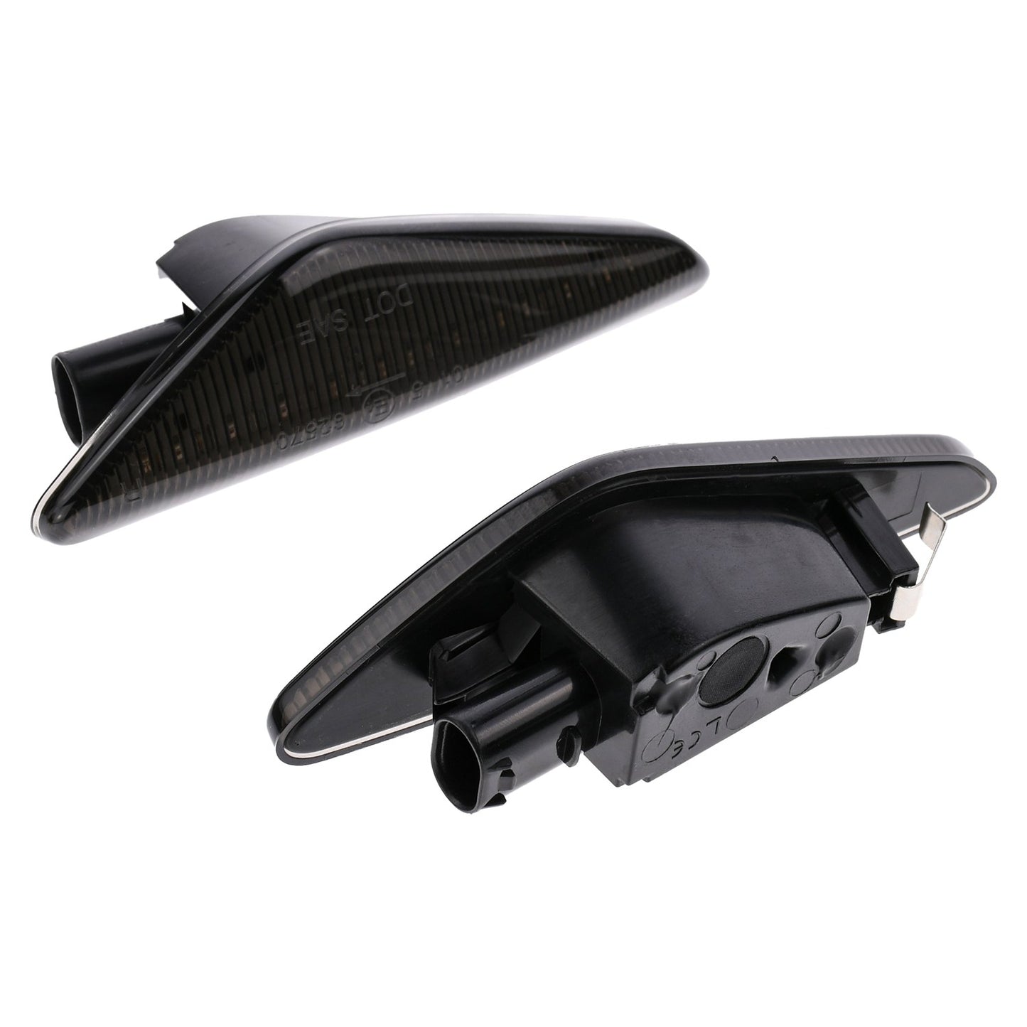 BRANDT Seitenblinker Set LED Strip Design Blinker Schwarz passend für Bmw X5 E70 06-14 X3 F25 11-14 X6 E71 08-14 F72 Hybrid 09-12 Blinkleuchten