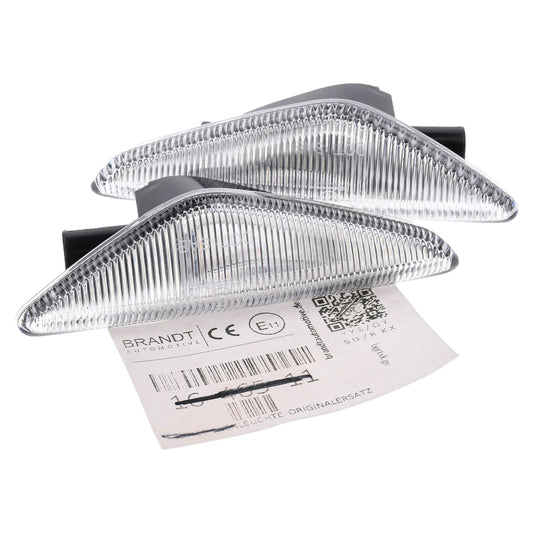 BRANDT Seitenblinker Set LED Oem Style Blinker Weiss passend für Bmw X5 E70 06-14 X3 F25 11-14 X6 E71 08-14 F72 Hybrid 09-12 Blinkleuchten