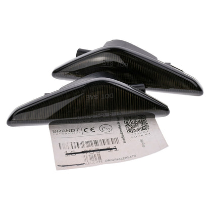 BRANDT Seitenblinker Set LED Oem Style Blinker Schwarz passend für Bmw X5 E70 06-14 X3 F25 11-14 X6 E71 08-14 F72 Hybrid 09-12 Blinkleuchten