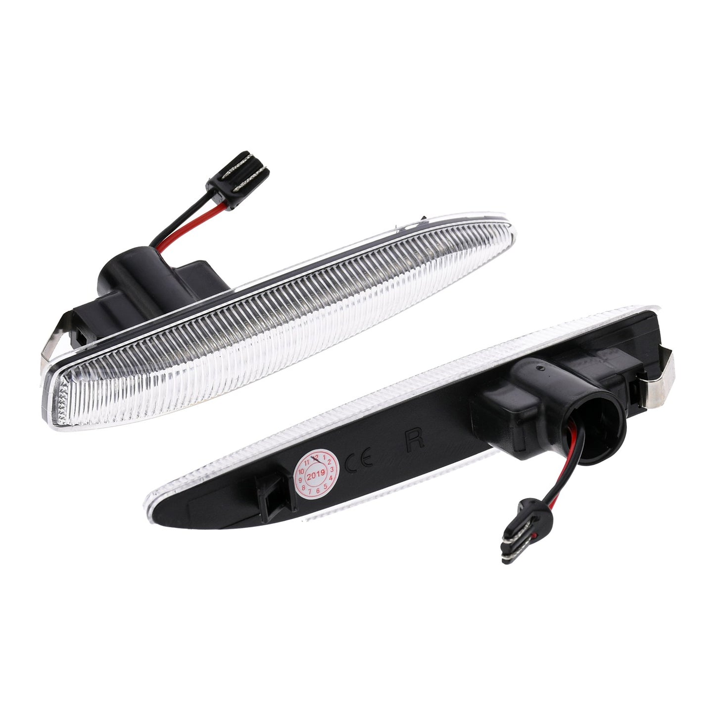BRANDT Seitenblinker Set LED Blinker + Kabel Weiss passend für Bmw 7er E65 01-08 E66 Lang 02-08 E67 Protection 03-08 E68 Hydrogen 7 05-08