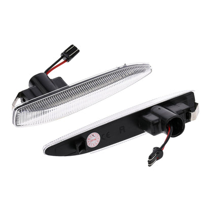 BRANDT Seitenblinker Set LED Blinker + Kabel Weiss passend für Bmw 7er E65 01-08 E66 Lang 02-08 E67 Protection 03-08 E68 Hydrogen 7 05-08