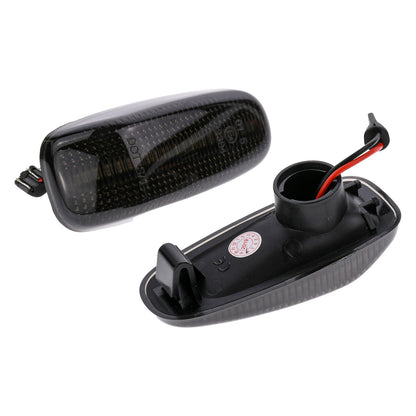 BRANDT Seitenblinker Set LED Blinker + Kabel Schwarz passend für Mercedes C-Klasse W202 S202 E-Klasse W124 C124 A124 W210 CLK C208 A208 SLK R170 Viano W639 Vaneo W414 Sprinter W901 Vario W670 VW LT II