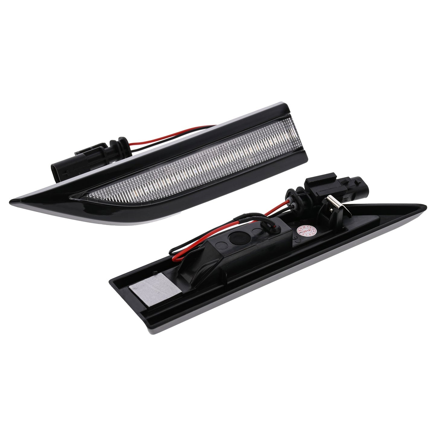 BRANDT Seitenblinker Set LED Kotflügel Blinker + Kabel Weiss passend für VW T6 SG Transporter Multivan Caravelle Multivan 7E 15-19 Blinkleuchten