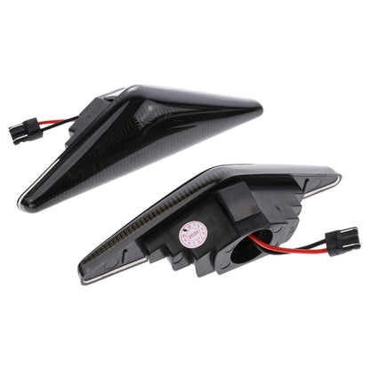 BRANDT Seitenblinker Set LED Kotflügel Blinker + Kabel Schwarz passend für Focus I C170 Limousine Turnier Mondeo III B5Y B4Y BWY 98-05 Fließheck Blinkleuchten