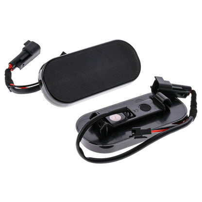 BRANDT Seitenblinker Set LED Seitenmarkierungsleuchte Blinker + Kabel + Widerstände Schwarz passend für Ford Transit MK8 VIII V363 14-25 Blinkleuchten