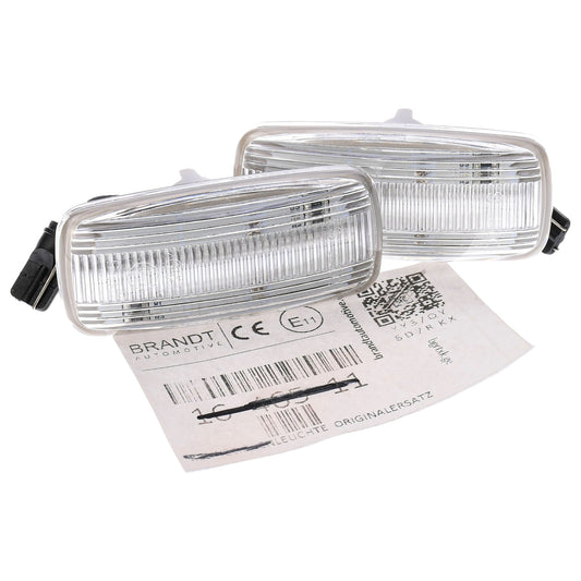 BRANDT Seitenblinker Set LED Kotflügel Blinker + Kabel Weiss passend für Audi A2 Allroad C5 4B A3 S3 8L A4 B5 S4 RS4 8D TT 8N A6 S6 C5 RS6 4B A8 S8 D2 Blinkleuchten
