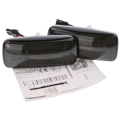 BRANDT Seitenblinker Set LED Kotflügel Blinker + Kabel Schwarz passend für Audi A2 Allroad C5 4B A3 S3 8L A4 B5 S4 RS4 8D TT 8N A6 S6 C5 RS6 4B A8 S8 D2 Blinkleuchten