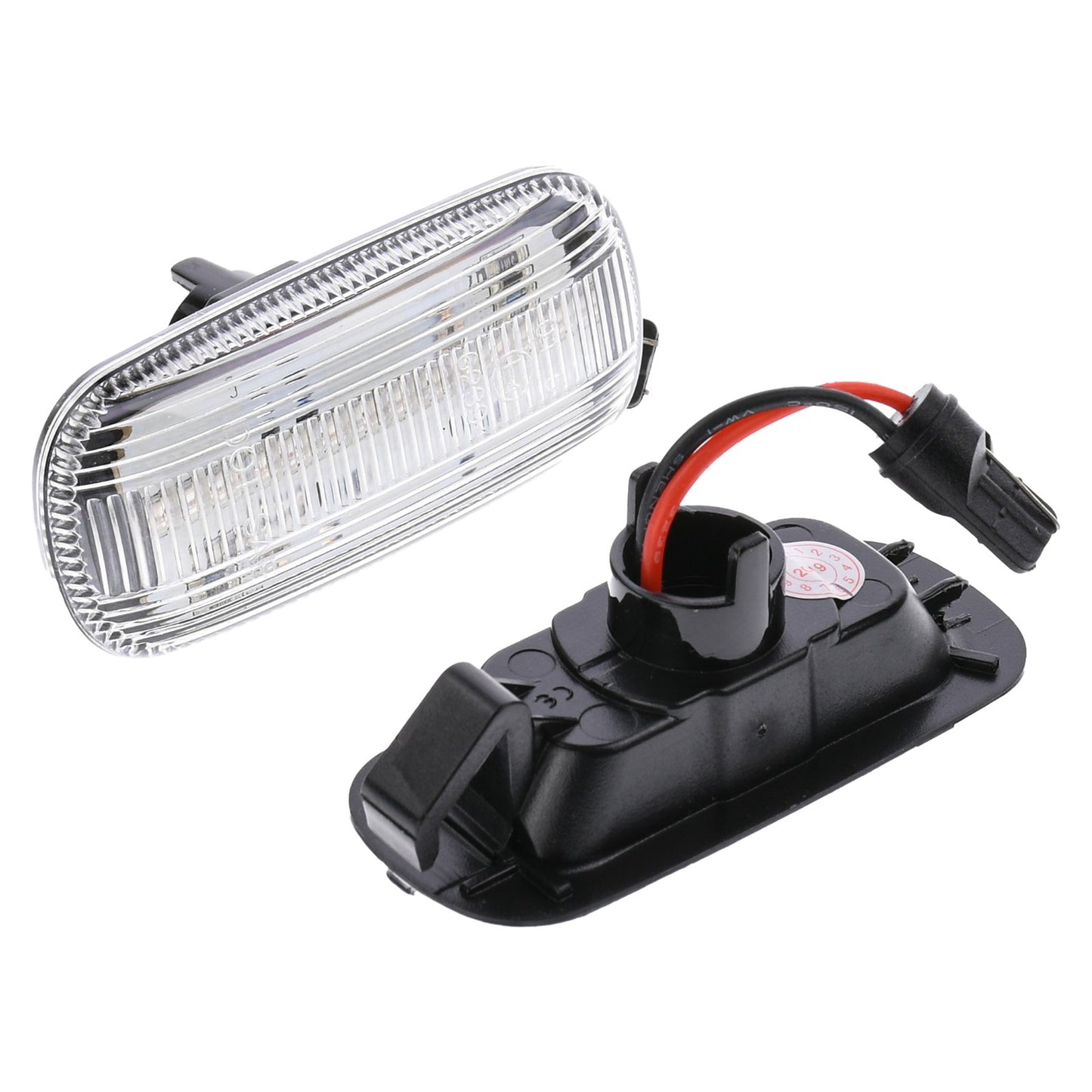 BRANDT Seitenblinker Set LED Kotflügel Blinker + Kabel Weiss passend für Audi A3 S3 8P 03-13 A4 S4 RS4 B6 B7 8E 8H 01-09 A6 S6 RS6 C6 4F 04-11 Blinkleuchten