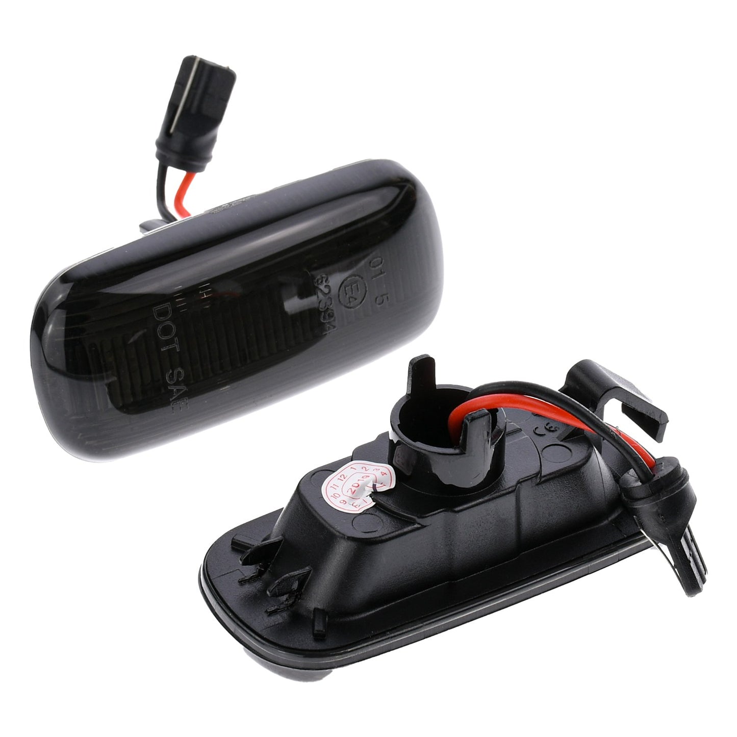 BRANDT Seitenblinker Set LED Kotflügel Blinker + Kabel Schwarz passend für Audi A3 S3 8P 03-13 A4 S4 RS4 B6 B7 8E 8H 01-09 A6 S6 RS6 C6 4F 04-11 Blinkleuchten