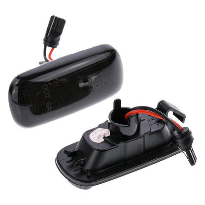 BRANDT Seitenblinker Set LED Kotflügel Blinker + Kabel Schwarz passend für Audi A3 S3 8P 03-13 A4 S4 RS4 B6 B7 8E 8H 01-09 A6 S6 RS6 C6 4F 04-11 Blinkleuchten