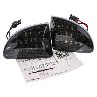BRANDT Seitenblinker Set LED Kotflügel Blinker + Kabel Schwarz passend für Smart Fortwo II 451 Coupe Cabrio 07-14 Blinkleuchten