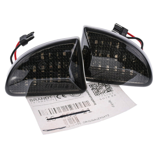 BRANDT Seitenblinker Set LED Kotflügel Blinker + Kabel Schwarz passend für Smart Fortwo II 451 Coupe Cabrio 07-14 Blinkleuchten