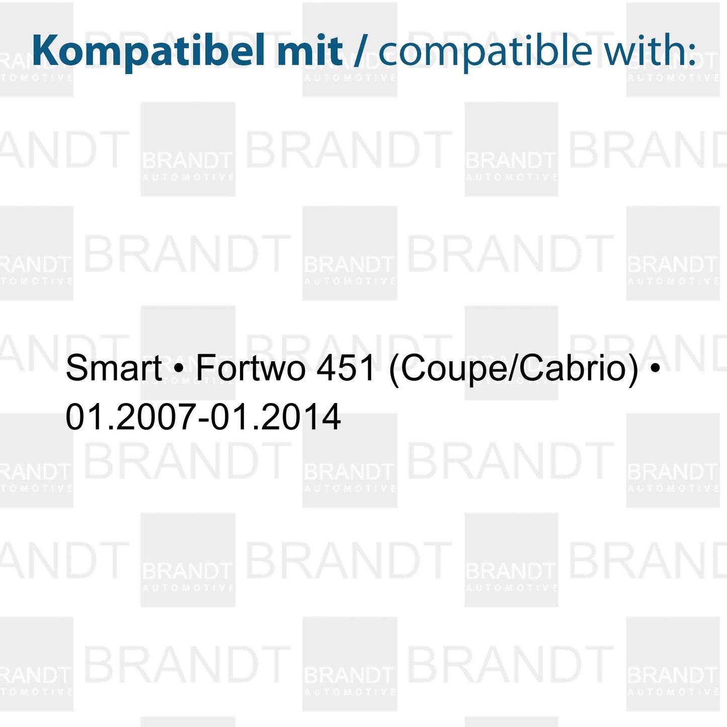 BRANDT Seitenblinker Set LED Kotflügel Blinker + Kabel Schwarz passend für Smart Fortwo II 451 Coupe Cabrio 07-14 Blinkleuchten