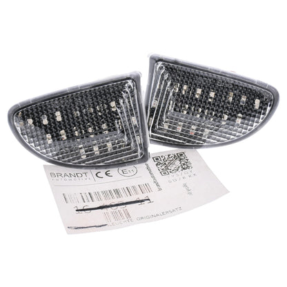 BRANDT Seitenblinker Set LED Kotflügel Blinker + Kabel Weiss passend für Smart Fortwo II 451 Coupe Cabrio 07-14 Blinkleuchten