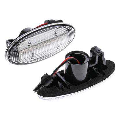 BRANDT Seitenblinker Set LED Kotflügel Blinker + Kabel Weiss passend für Nissan Cube III Z12 Juke I F15 Leaf I ZE0 Micra IV K13 Note I E11 Qashqai I J10 X-Trail II T31 NV200 Evalia M20 Blinkleuchten