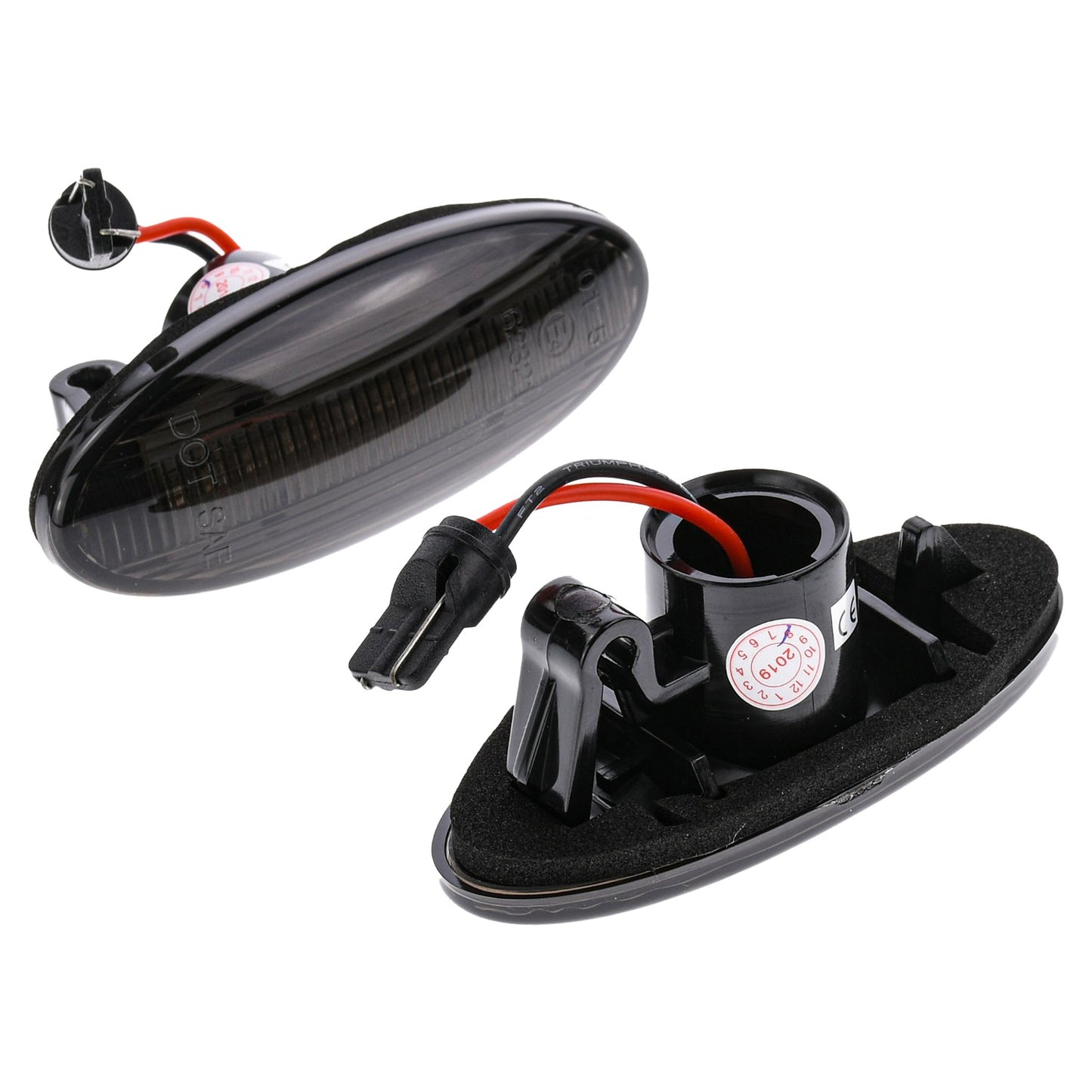 BRANDT Seitenblinker Set LED Kotflügel Blinker + Kabel Schwarz passend für Renault Koleos I Pre-LCI 08-11 Smart Forfour II W453 14-18 Blinkleuchten