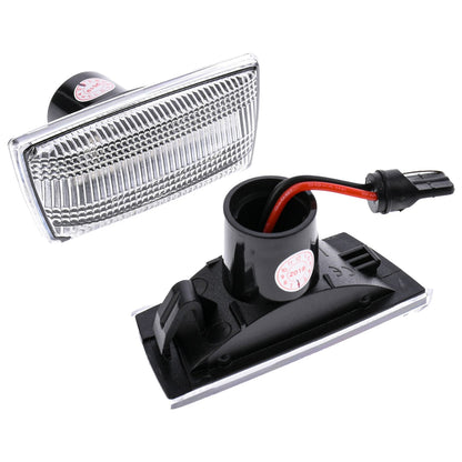 BRANDT Seitenblinker Set LED Kotflügel Blinker + Kabel Weiss passend für Opel Adam Astra H J Sports Tourer Corsa D E Insignia A Meriva B Zafira B Chevrolet Aveo II T300 Cruze I J300 Blinkleuchten