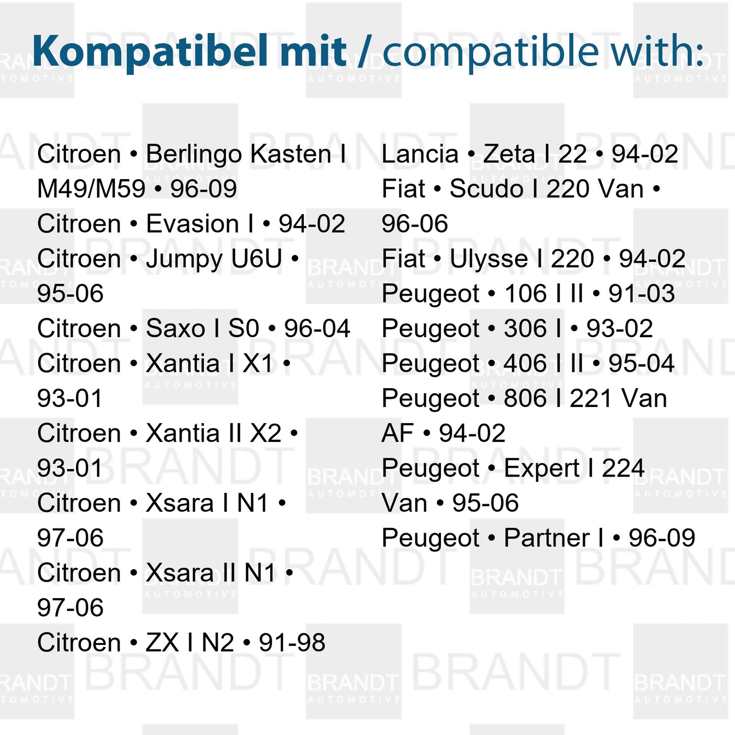 BRANDT Seitenblinker Set LED Kotflügel Blinker + Kabel Schwarz passend für Citroen Saxo I ZX I Xsara I II Jumpy I Xantia I II Berlingo I Evasion I Synergie Lancia Zeta Blinkleuchten