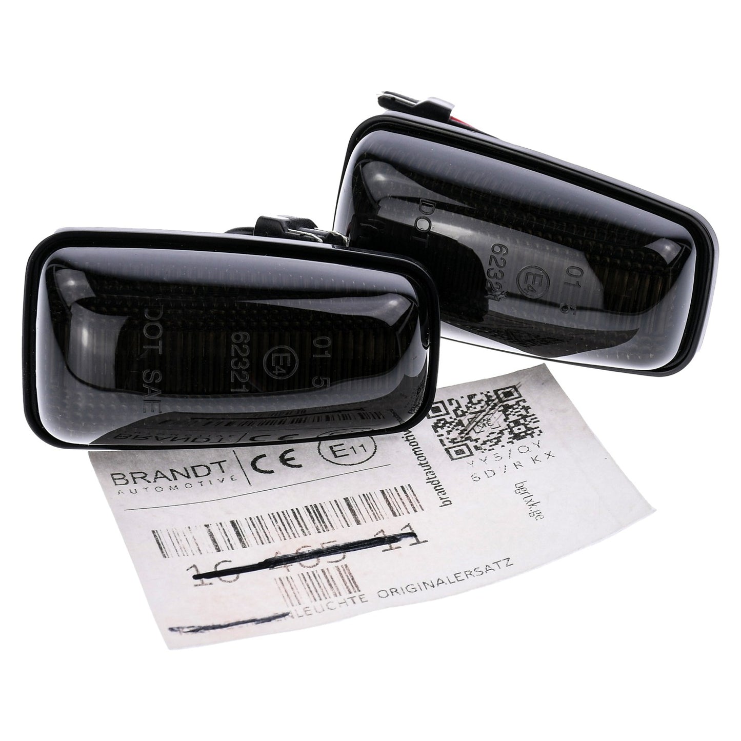 BRANDT Seitenblinker Set LED Kotflügel Blinker + Kabel Schwarz passend für Citroen Saxo I ZX I Xsara I II Jumpy I Xantia I II Berlingo I Evasion I Synergie Lancia Zeta Blinkleuchten