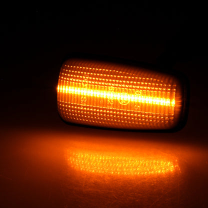 BRANDT Seitenblinker Set LED Kotflügel Blinker + Kabel Schwarz passend für Citroen Saxo I ZX I Xsara I II Jumpy I Xantia I II Berlingo I Evasion I Synergie Lancia Zeta Blinkleuchten