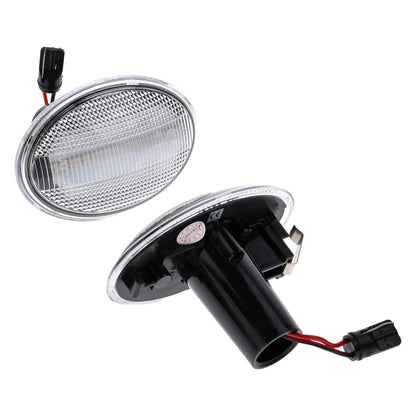 BRANDT Seitenblinker Set LED Blinker + Kabel Weiss passend für Mini Cabrio R57 Clubman R55 Hatch R56 Roadster R59 Coupe R58 Blinkleuchten