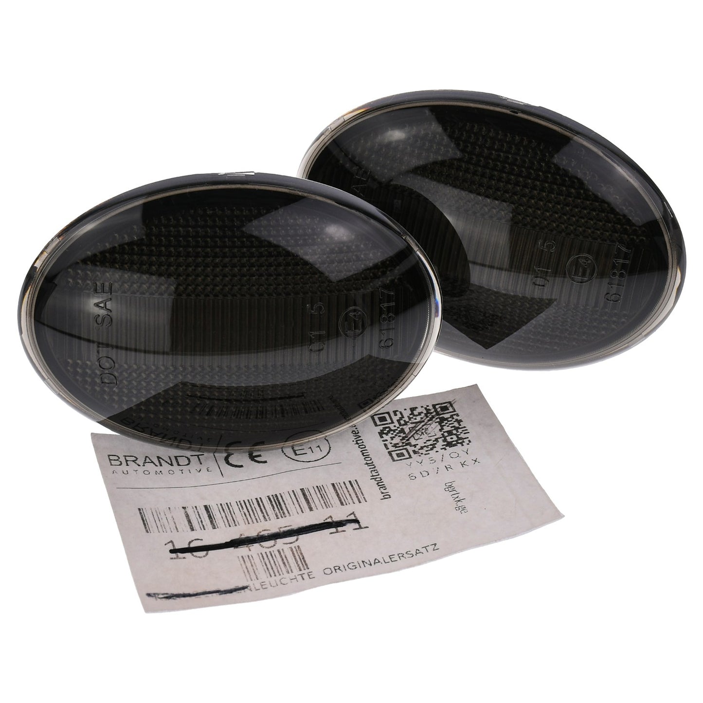 BRANDT Seitenblinker Set LED Blinker + Kabel Schwarz passend für Mini Cabrio R57 Clubman R55 Hatch R56 Roadster R59 Coupe R58 Blinkleuchten