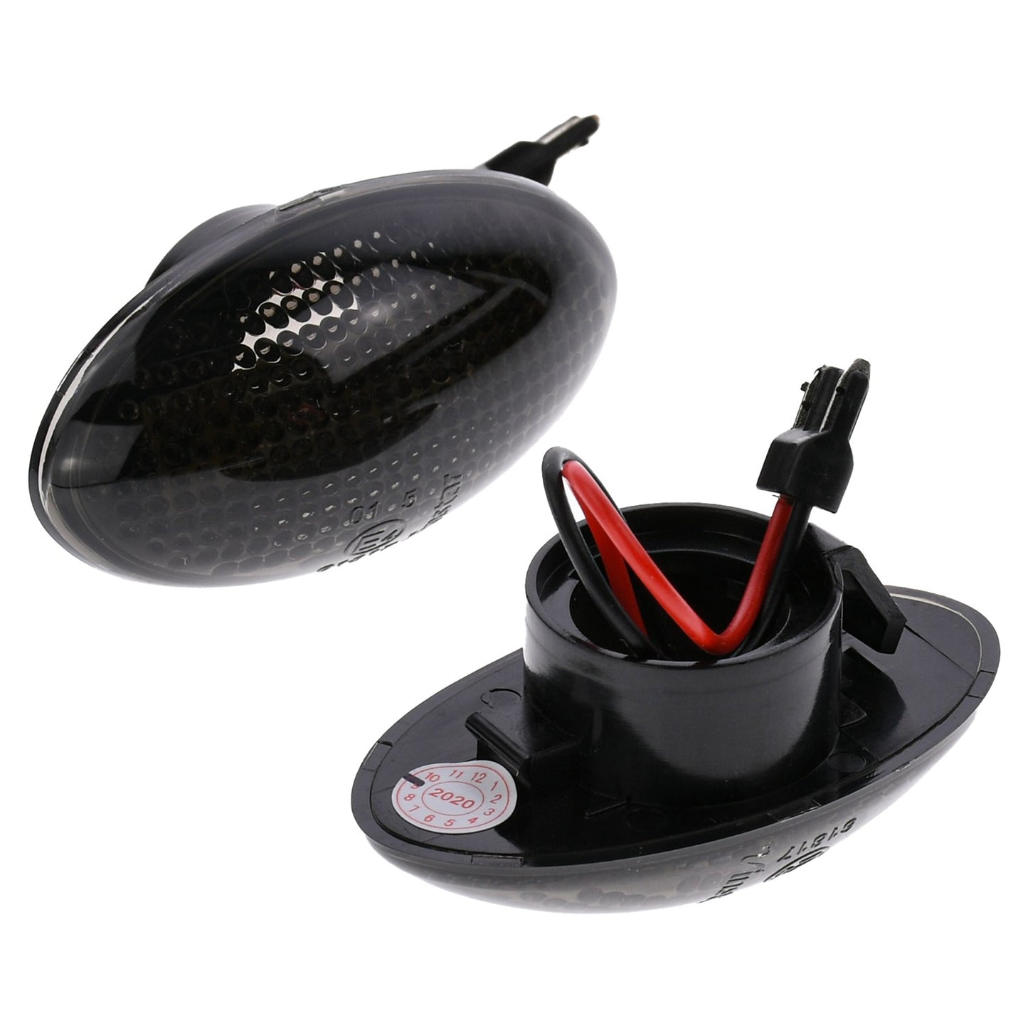 BRANDT Seitenblinker Set LED Kotflügel Blinker + Kabel Schwarz getönt passend für Mini One Cooper R50 Cooper S R53 Cabrio R52 01-08 Blinkleuchten