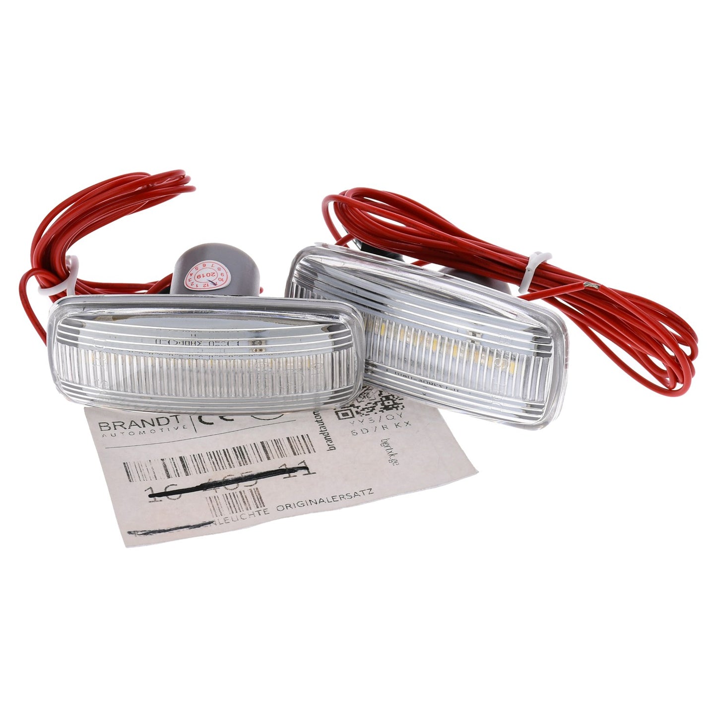 BRANDT Seitenblinker Set LED Kotflügel Blinker + Kabel Weiss passend für Chrysler 200 II UF Sebring III JS 300C I SRT-8 LX LE Touring Town & Country V RT Grand Voyager V RT Blinkleuchten