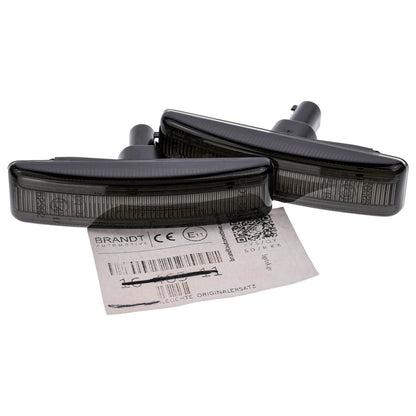 BRANDT Seitenblinker Set LED Kotflügel Blinker Schwarz passend für Land Rover Defender I II 90 110 130 Discovery III IV L319 Range Rover II P38A Sport I L320 III Vogue L322 Blinkleuchten