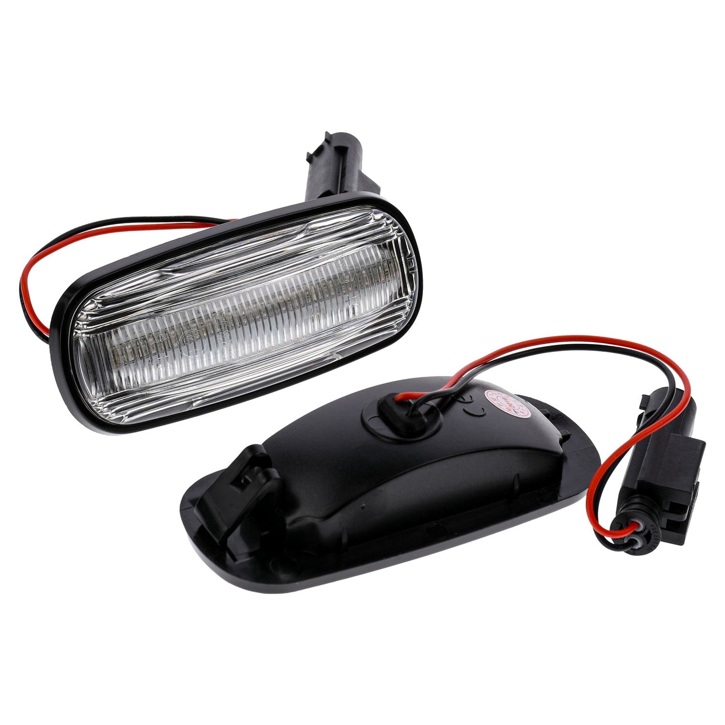 BRANDT Seitenblinker Set LED Kotflügel Blinker + Kabel Weiss passend für Land Rover Defender I Td5 Puma L316 Discovery II L318 Freelander I L314 MG ZS ZT ZT-T Rover 45 75 Blinkleuchten