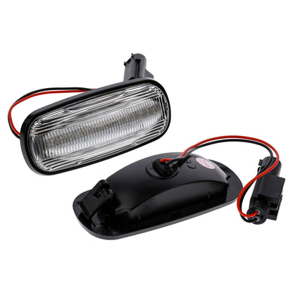 BRANDT Seitenblinker Set LED Kotflügel Blinker + Kabel Weiss passend für Land Rover Defender I Td5 Puma L316 Discovery II L318 Freelander I L314 MG ZS ZT ZT-T Rover 45 75 Blinkleuchten