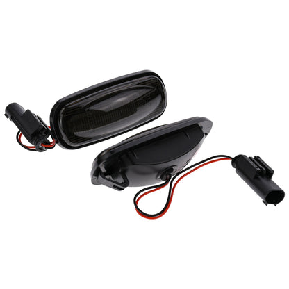 BRANDT Seitenblinker Set LED Kotflügel Blinker + Kabel Schwarz passend für Land Rover Defender I Td5 Puma L316 Discovery II L318 Freelander I L314 MG ZS ZT ZT-T Rover 45 75 Blinkleuchten