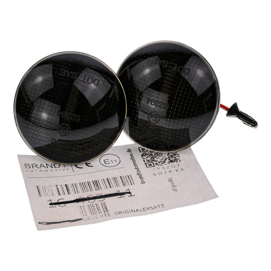 BRANDT Seitenblinker Set LED Kotflügel Blinker + Kabel Schwarz passend für Land Rover Range Rover III LM322 L322 02-12 Blinkleuchten