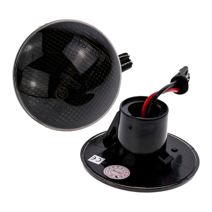 BRANDT Seitenblinker Set LED Kotflügel Blinker + Kabel Schwarz passend für Land Rover Range Rover III LM322 L322 02-12 Blinkleuchten
