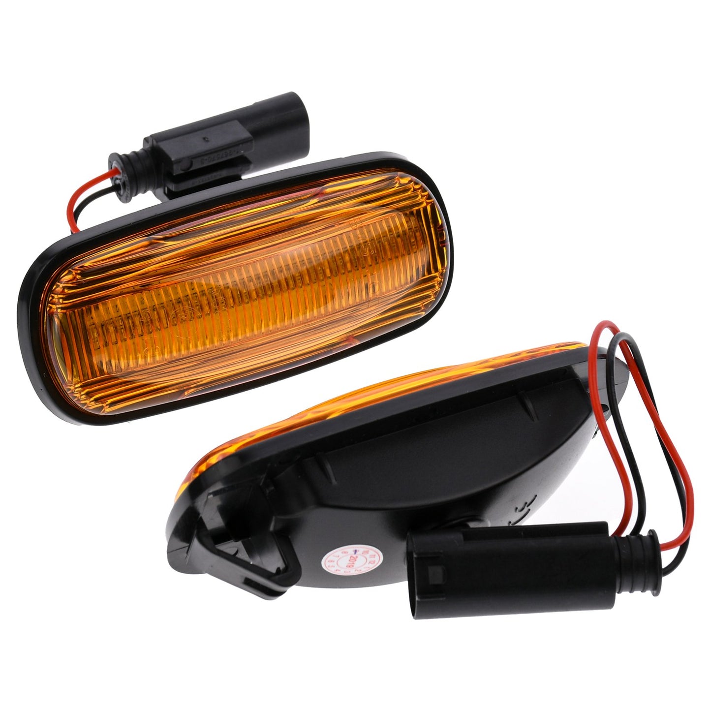 BRANDT Seitenblinker Set LED Kotflügel Blinker + Kabel Gelb passend für Land Rover Defender I Td5 Puma L316 Discovery II L318 Freelander I L314 MG ZS ZT ZT-T Rover 45 75 Blinkleuchten