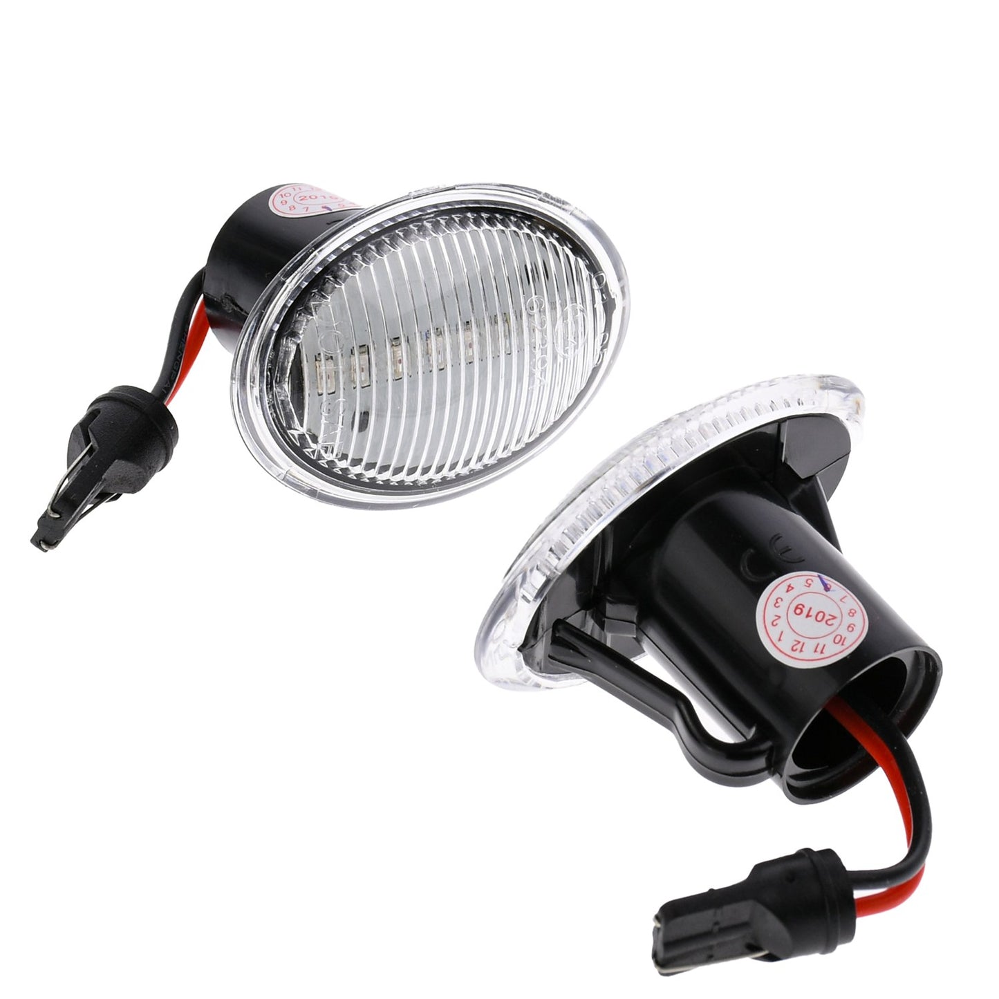 BRANDT Seitenblinker Set LED Kotflügel Blinker + Kabel Weiss passend für Fiat 500 I 500C 500L 312 Abarth 595 695 Alfa Romeo 4C Lancia Ypsilon II 843 Ford Ka II RU8 Blinkleuchten