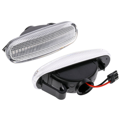 BRANDT Seitenblinker Set LED Kotflügel Blinker Weiss passend für Fiat Qubo I Fiorino III 225 Stilo Doblo I II Multipla 186 Panda II III 169 312 Idea 350 Punto III Grande Evo 199 Abarth Blinkleuchten