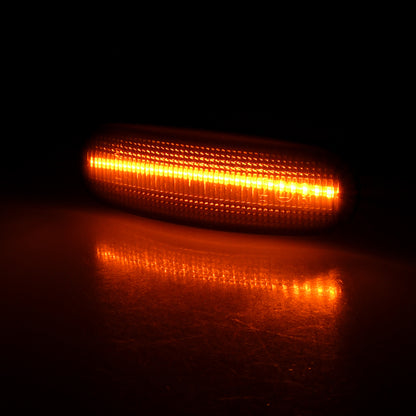 BRANDT Seitenblinker Set LED Kotflügel Blinker + Kabel Schwarz passend für Citroen Nemo I Peugeot Bipper Tepee I Lancia Musa I 350 04-12 Blinkleuchten