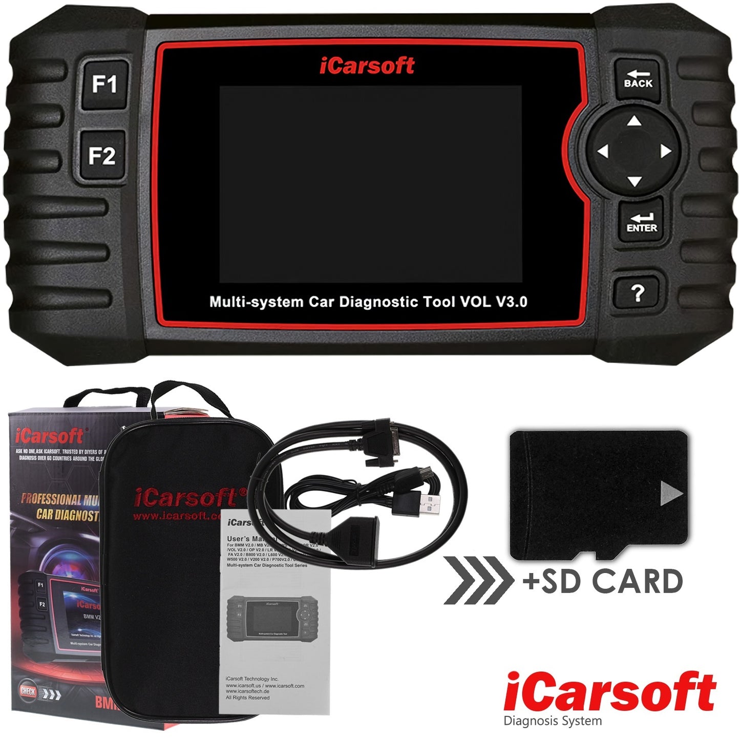 DIAGNOSEGERÄT iCARSOFT VOL V3.0 OBD-2 Scanner für Volvo & Saab inkl. deutsche Updates