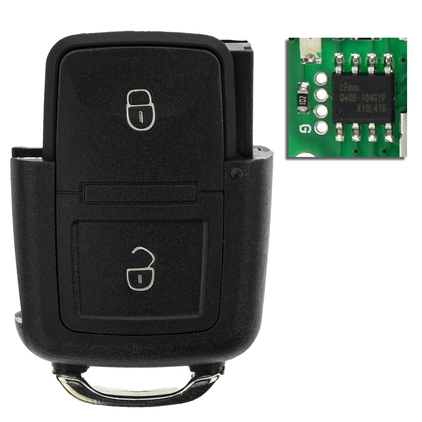 MT-KEY Funk Schlüssel Sender 434MHZ kompatibel mit Skoda Octavia 1U Fabia 6Y VW Bora 1J Golf 4 Polo 9N T5 Multivan Fox Seat Ibiza 3 Leon I 1J0959753CT