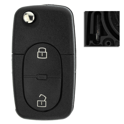 MT-KEY 2 Tasten Funkschlüssel ID48 434MHZ kompatibel mit Skoda Octavia I Fabia VW Beetle Polo 6N Passat B5 Golf 4 1J 433MHZ Autoschlüssel 1J0959753A