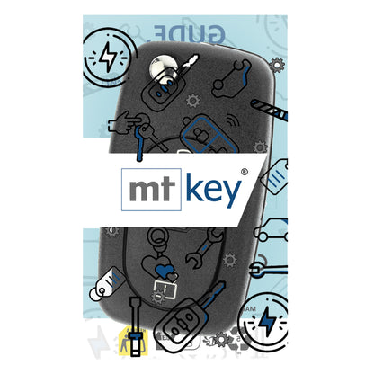 MT-KEY 2 Tasten Funkschlüssel ID48 434MHZ kompatibel mit Skoda Octavia I Fabia VW Beetle Polo 6N Passat B5 Golf 4 1J 433MHZ Autoschlüssel 1J0959753A